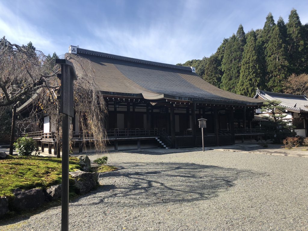 A view of one of the halls of Kokedera.